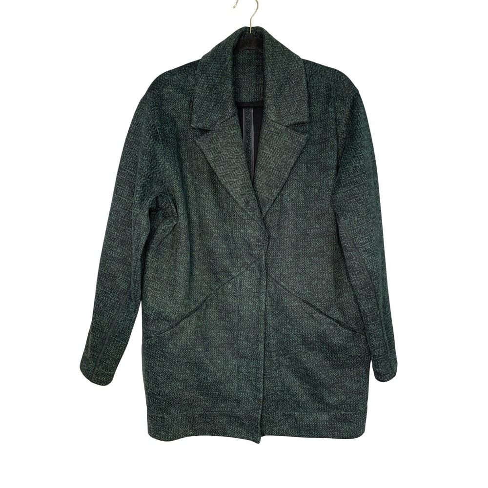 Lululemon Herringbone Blazer Jacket Dark Green Fleece Lined Women's‎ Size M